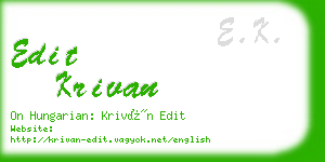 edit krivan business card